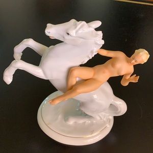 Nude on Horse Sculpture - German 1940’s?